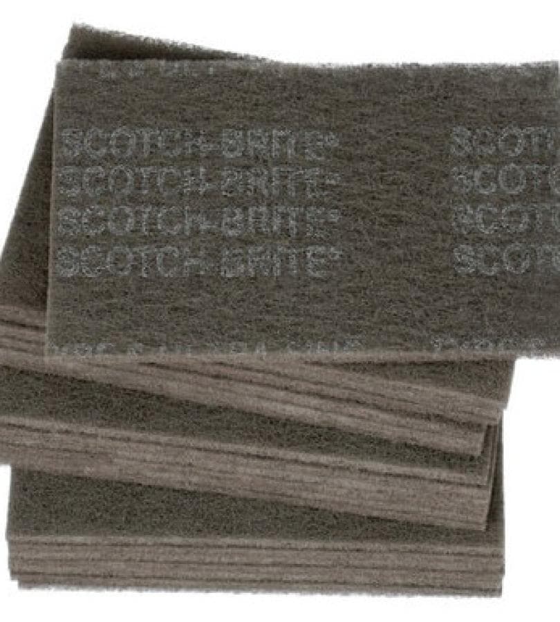 Scotch-Brite™ Hand Pad 7448 Pro, PO-HP, SiC Ultra Fine, Gray, 6 in x 9 in