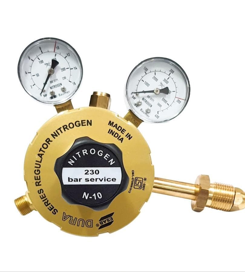 GPS 420 SERIES fully brass with two gauges non corrosive or toxic for gas purity 99.995% operating temp -20 to +60 deg C inlet 0-4500 psi...