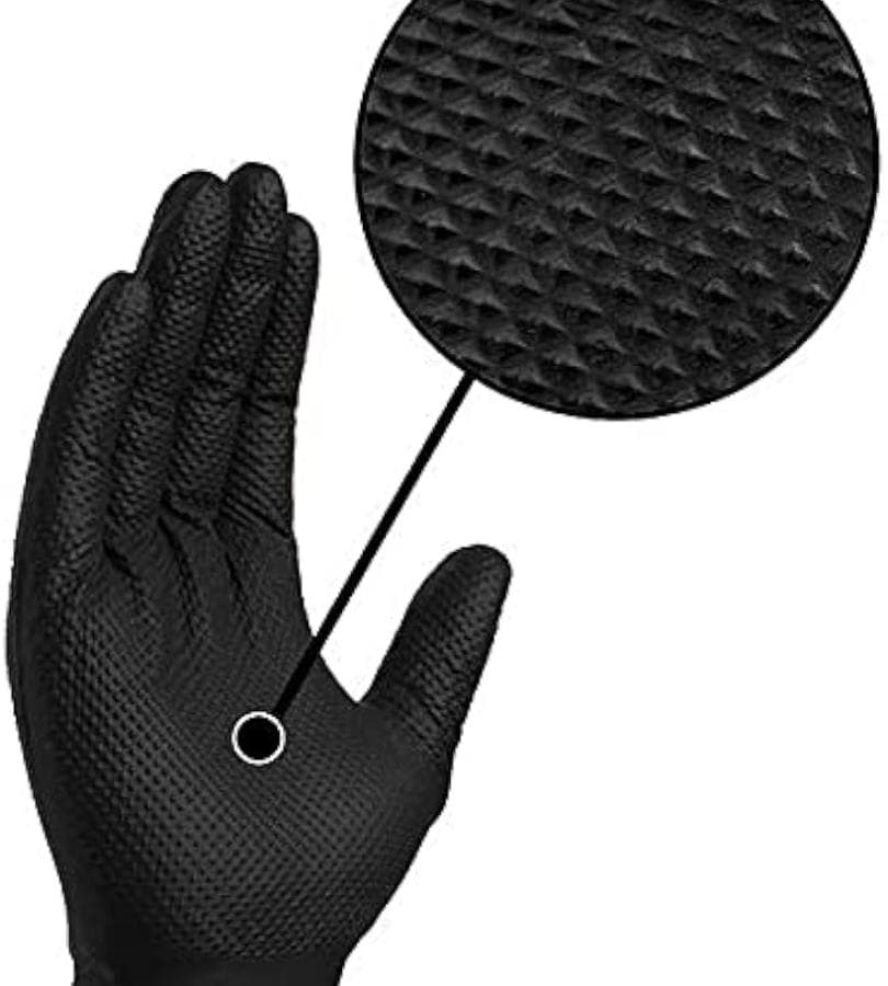 VERSAPRO N650XL BLACK NITRILE GLOVES, 6.7MIL