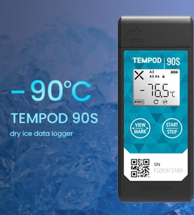 SINGLE USE DRY ICE DATA LOGGER