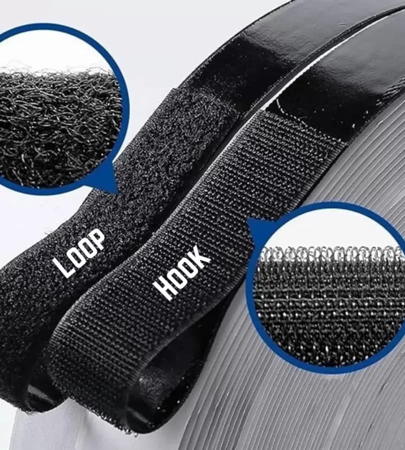 VAC29022-VELCRO Loop Tape- with Adhesive (Black)